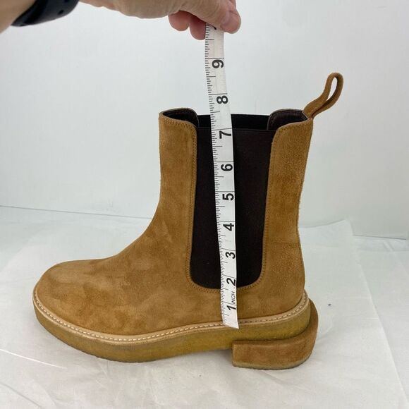 New FRAME Le Canon Platform Women’s Chelsea Boot in Chamois SZ 38.5 ($598) - Picture 12 of 12